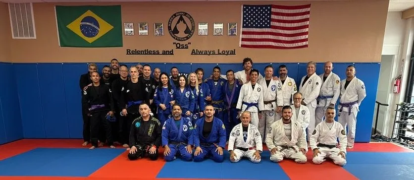 Adult Brazilian Jiu-Jitsu class at Marra Senki Academy in San Antonio